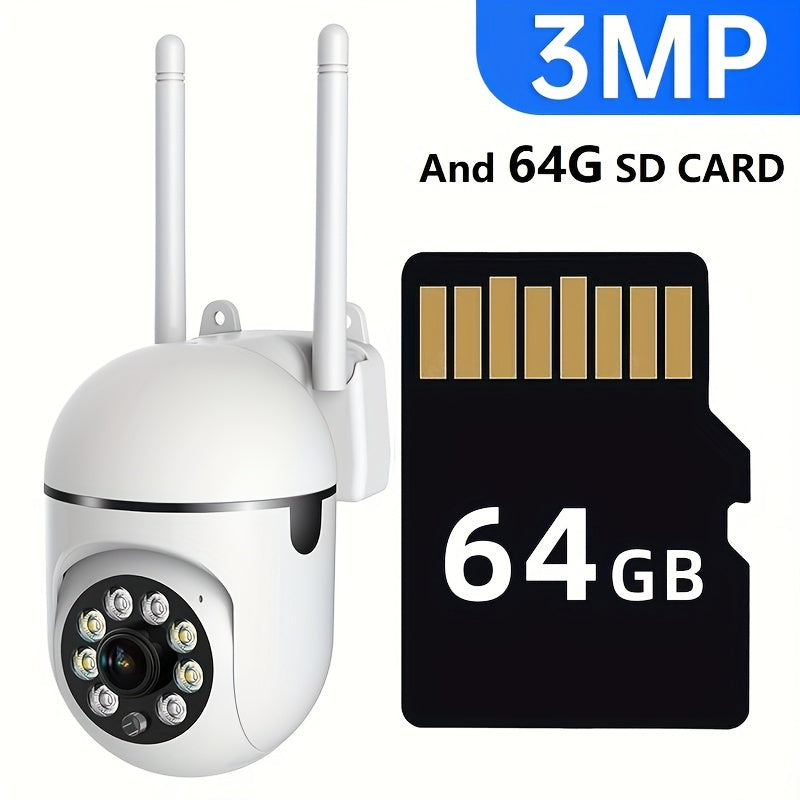 Ichki xavfsizlik kamerası 3MP kechqurun ko'rish ikki tomonlama audio PTZ yorug'lik devorga o'rnatish