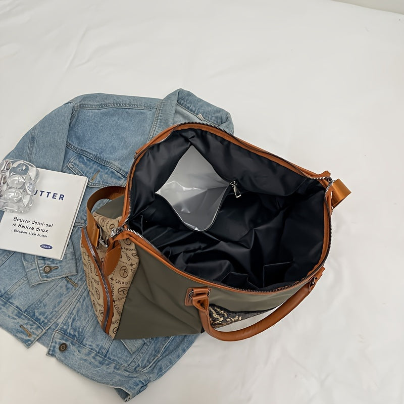 Bolsa de viaje estilo casual de gran capacidad para fitness, yoga, deportes, negro