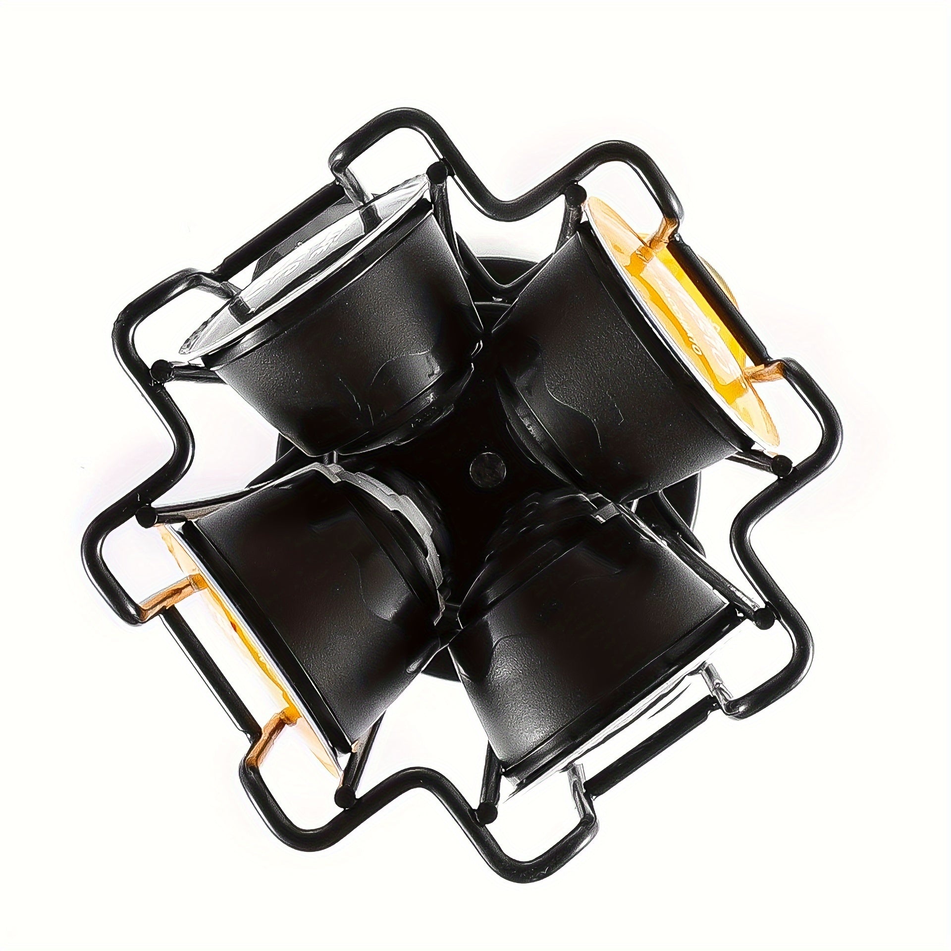 Coffee Capsule Storage Carousel Organizer Black Kitchen Counter Stand