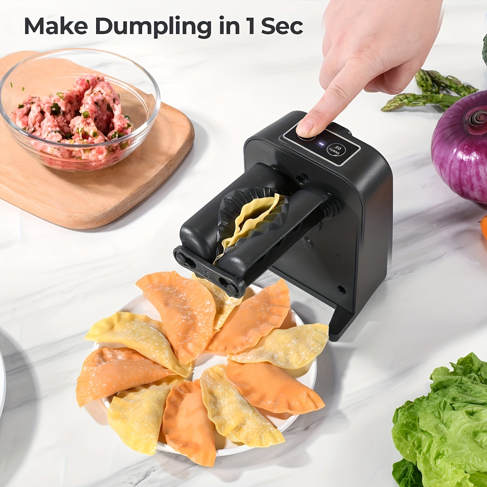 Rechargeable Fully Automatic Dumpling Maker for Home Kitchen Making 1500 Dumplings