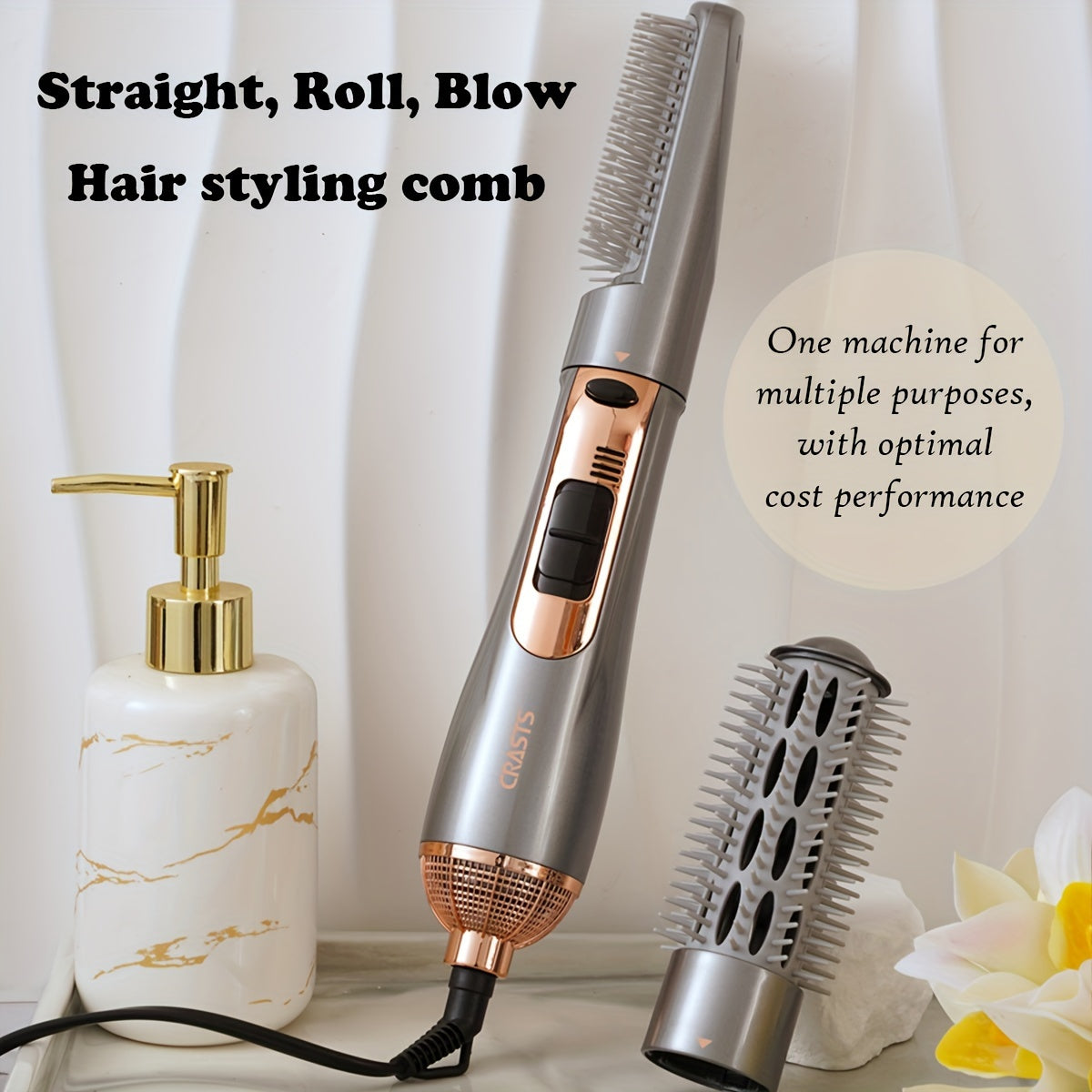 Двухфункциональный стайлер для волос с автоматическим отключением, термометром, шнуром длиной 1,5-2,5 м