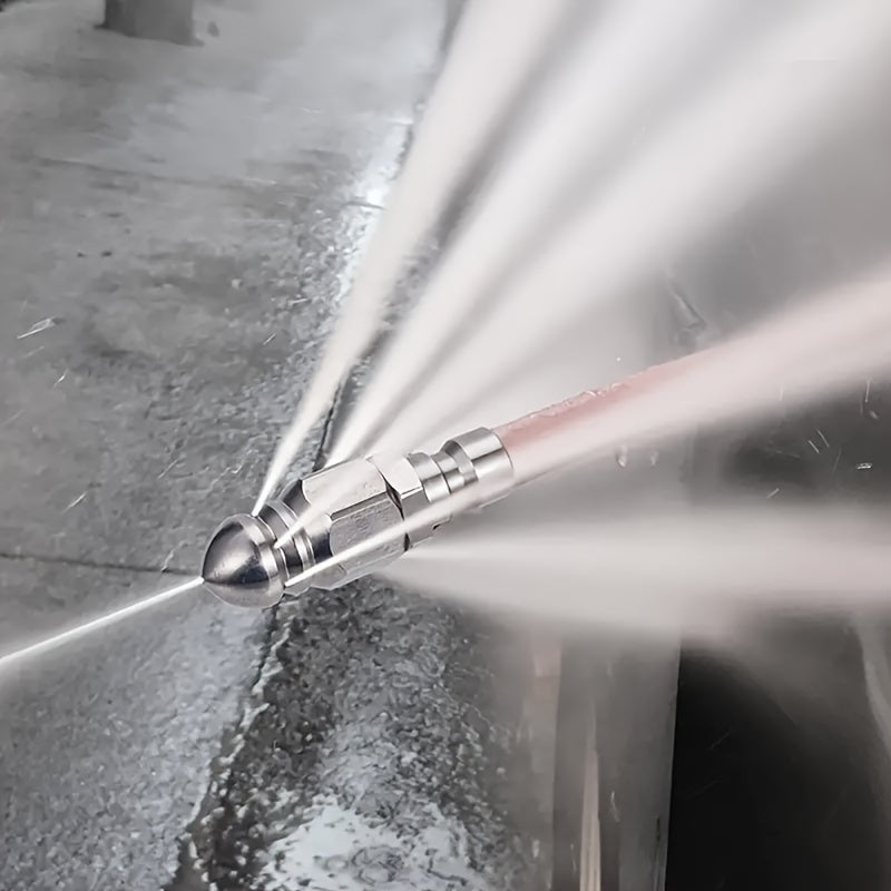 Set of 2 Stainless Steel Drainage Nozzles with Porous Design and 1/4 Inch Quick Plugs