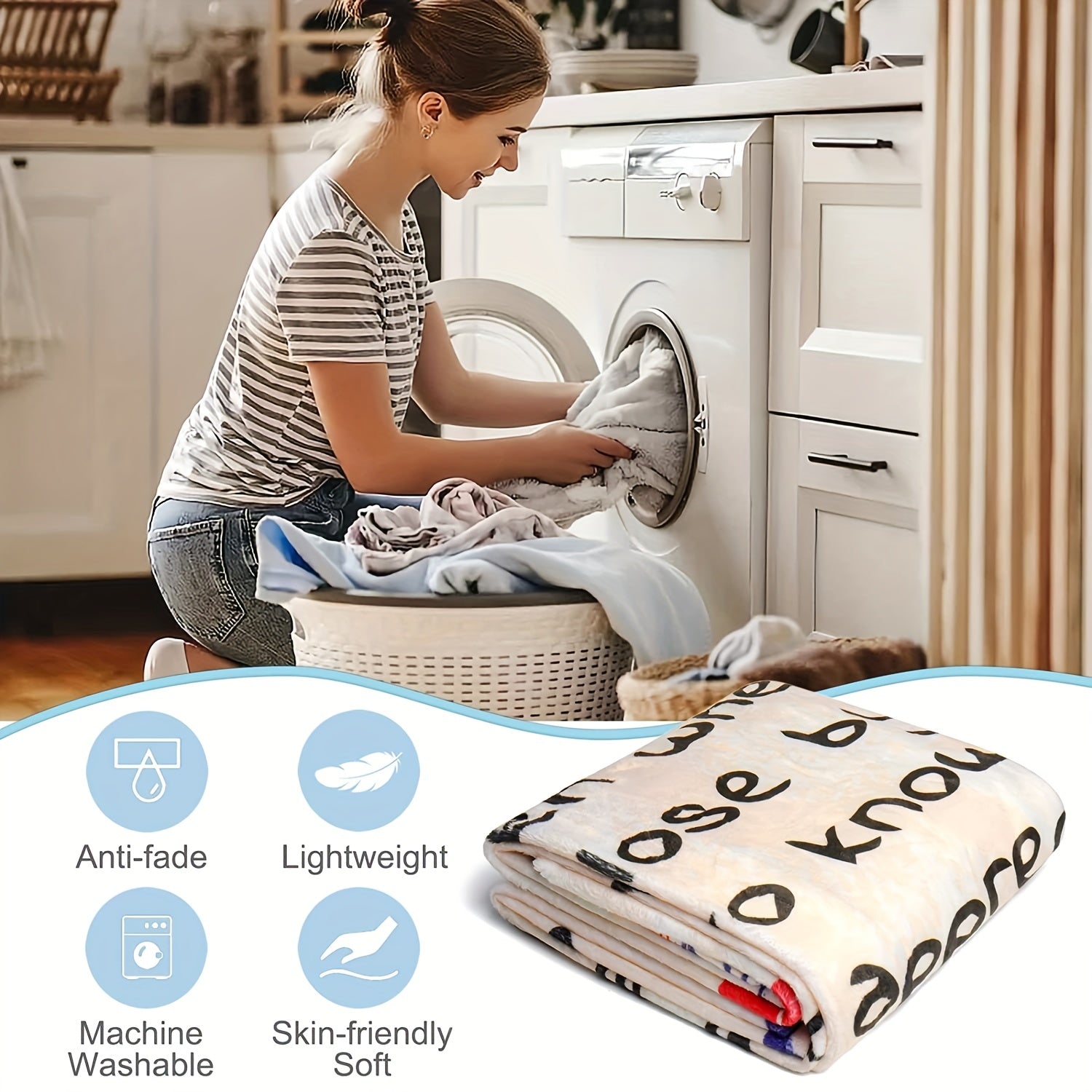 Soft Flannel Envelope Blanket for Mom Gift Warm Cozy Gift for Birthday Mother's Day Valentine