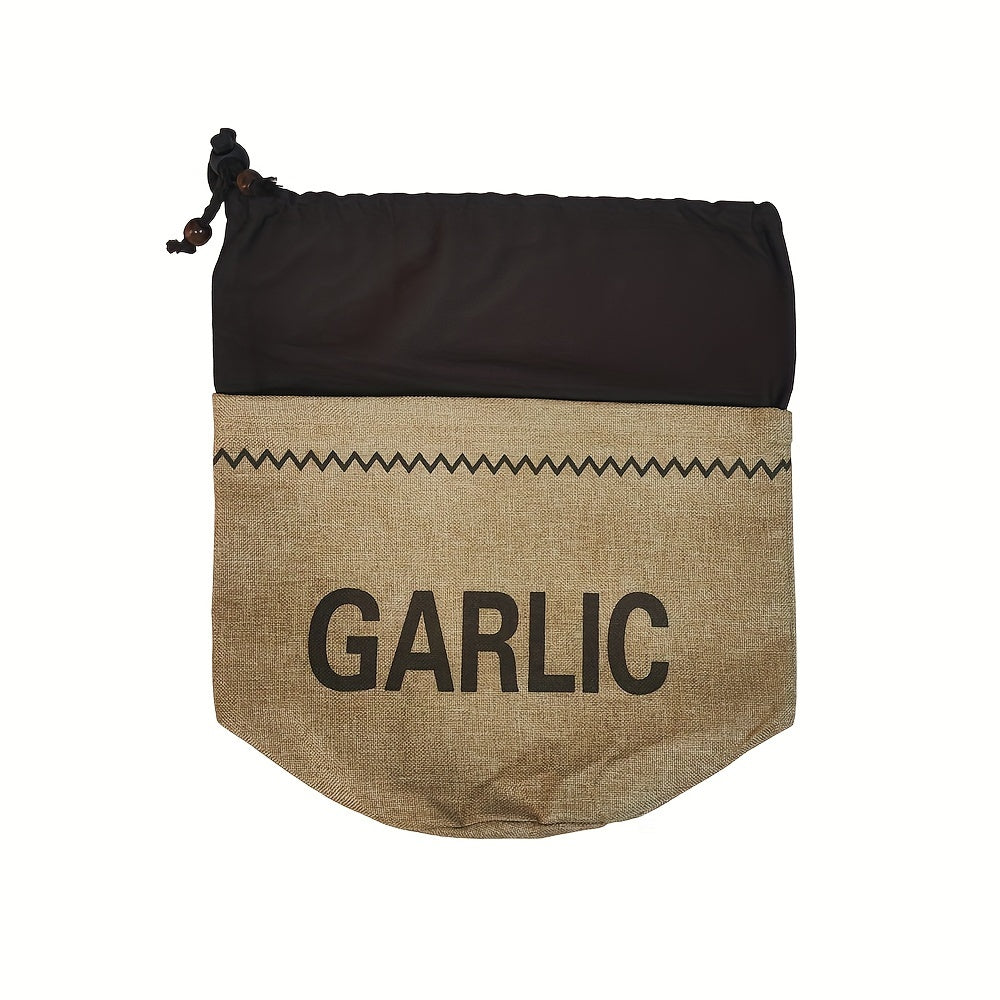 Brown Jute Burlap Storage Bag Rectangular Organizer for Vegetables and Bread