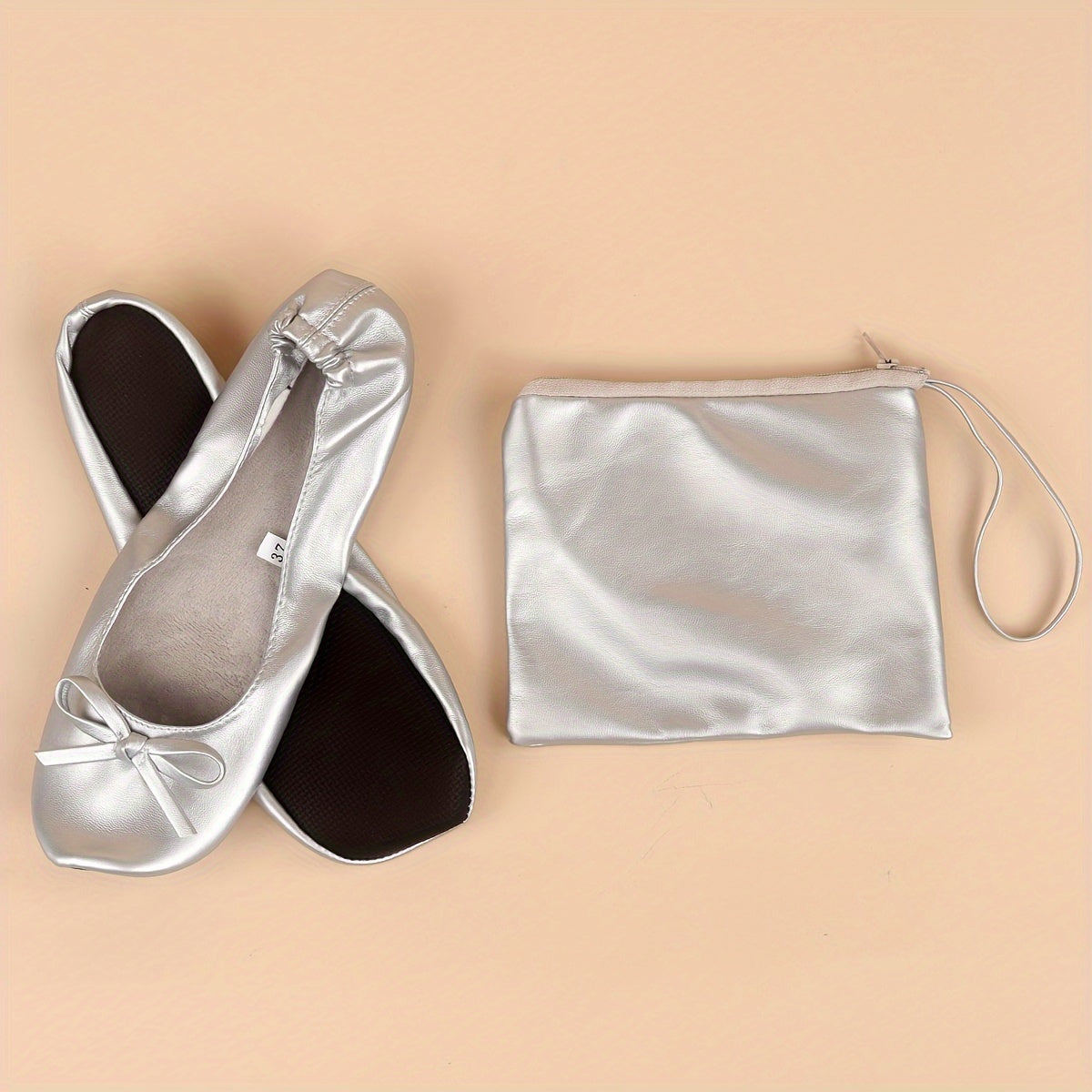 Женские мягкие черные складные повседневные танцевальные туфли