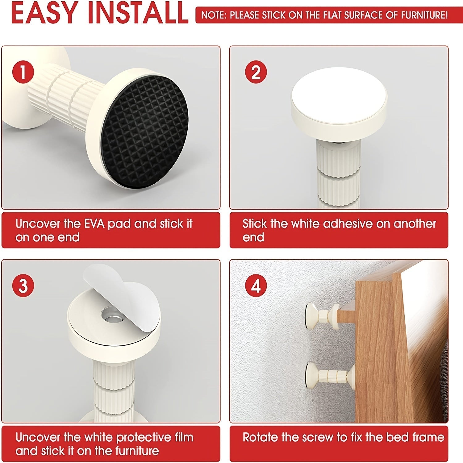 2 ta Moslashuvchan Boshqaruvchilar to'plami - Elektr energiyasi talab qilinmaydi, Kuchli plastikdan tayyorlangan, Yotoq va divanlar uchun klassik dizayn