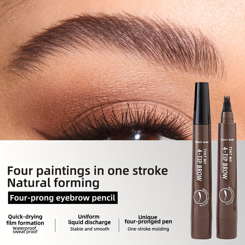 Kids Tint My 4-Tip Brow Pens Set Dual Shades Waterproof Sweat-Resistant