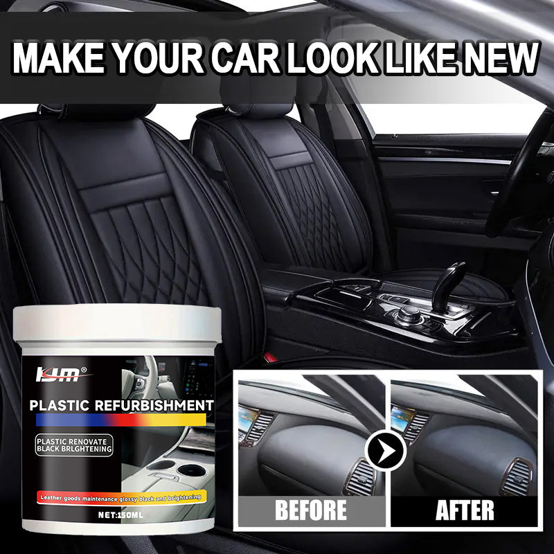 Cera de reparación plástica 150ml para tablero de coche, cuidado de neumáticos, asiento, potenciador de brillo