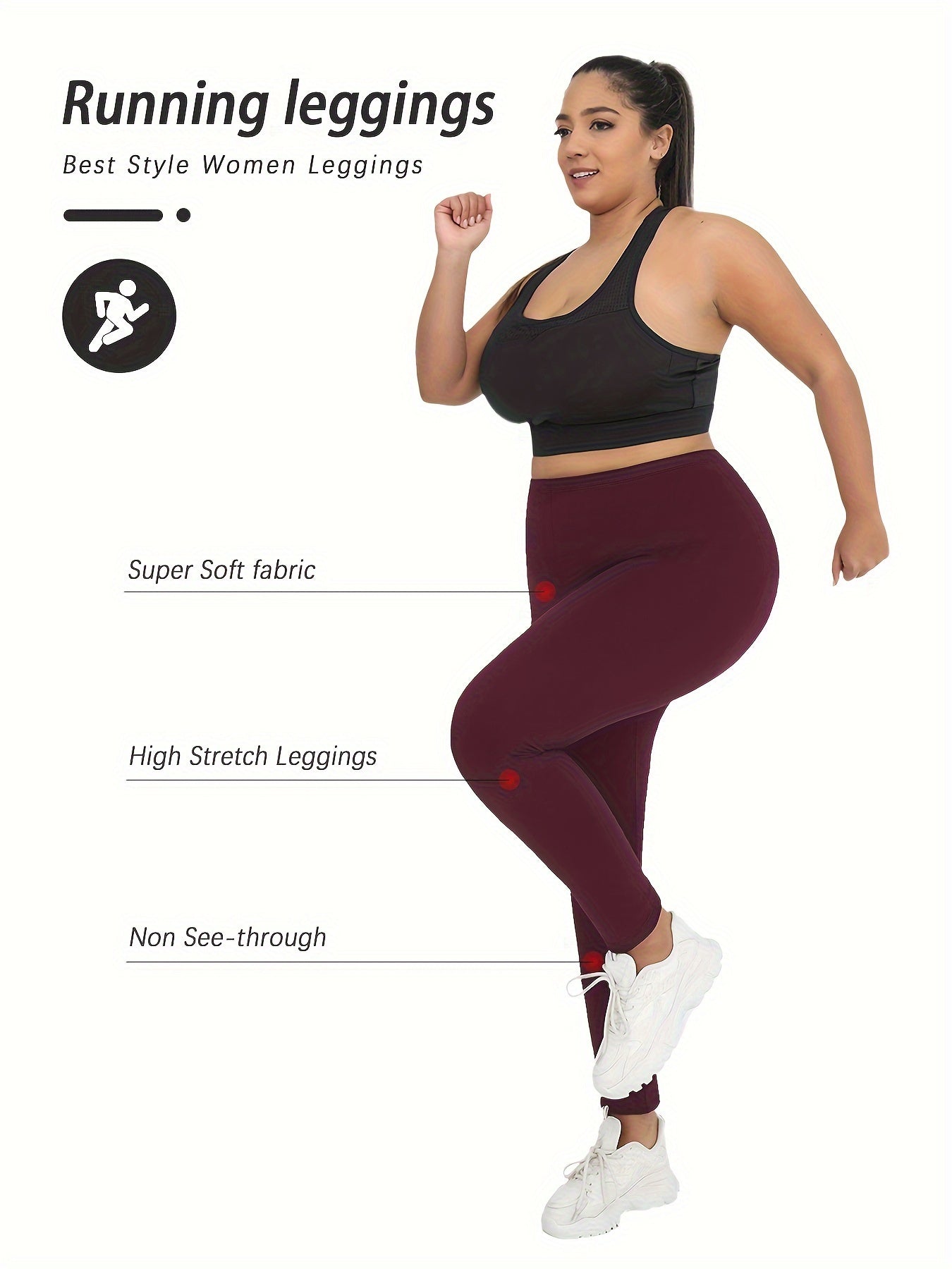 Plus Size Women Soft Sport Leggings Seamless Yoga Running Athletic