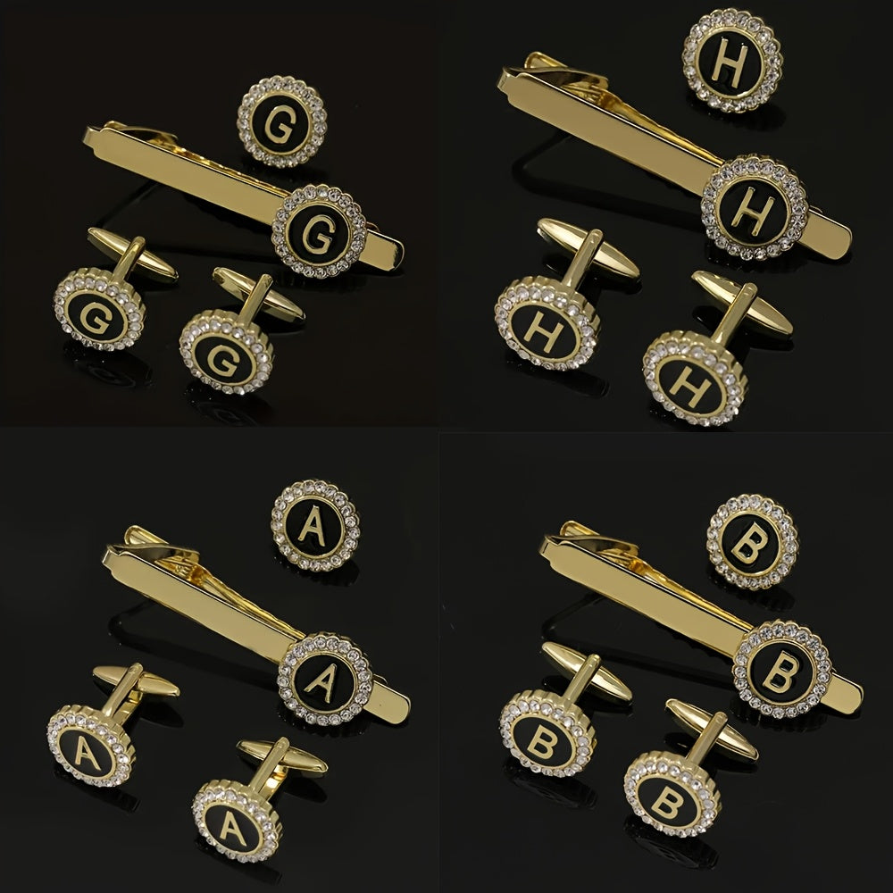 Men's All-Inclusive Accessory Set with Tie Clips Cufflinks Brooches Limited Edition