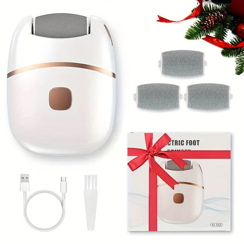 Portable Electric Foot Grinder with LED Display USB Rechargeable 2-Speed Includes Grinding Heads