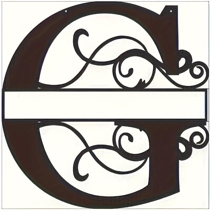 Personalized Last Name Sign with Split Letter Design for Front Door or Garden Decor