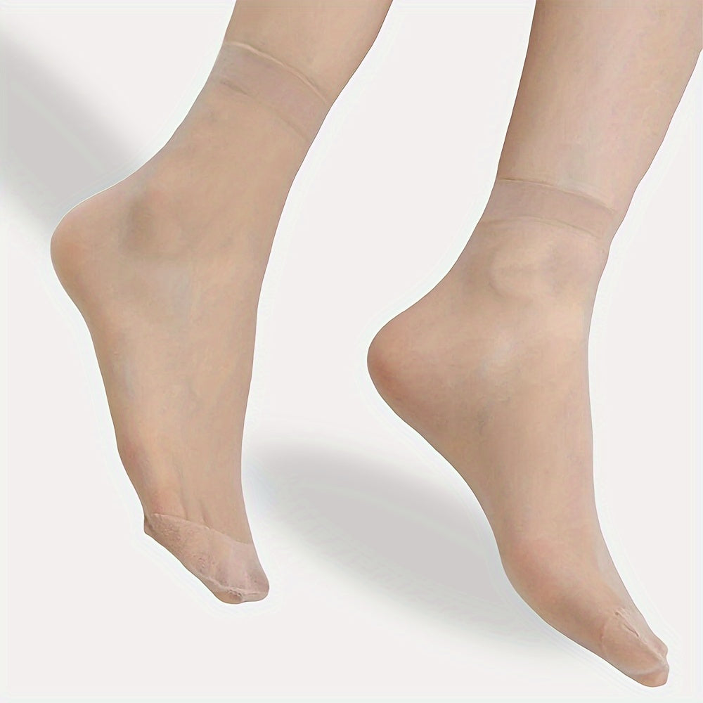 10 Pairs of Durable Short Work Socks Polyester Spandex Knit Fabric