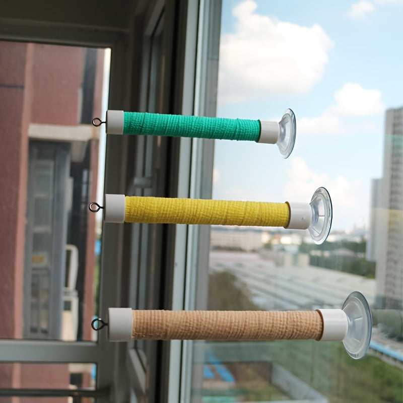 Rang-barang parrot qush uchun tishli va almashtiriladigan bandaj bilan suzuvchi shisha asos