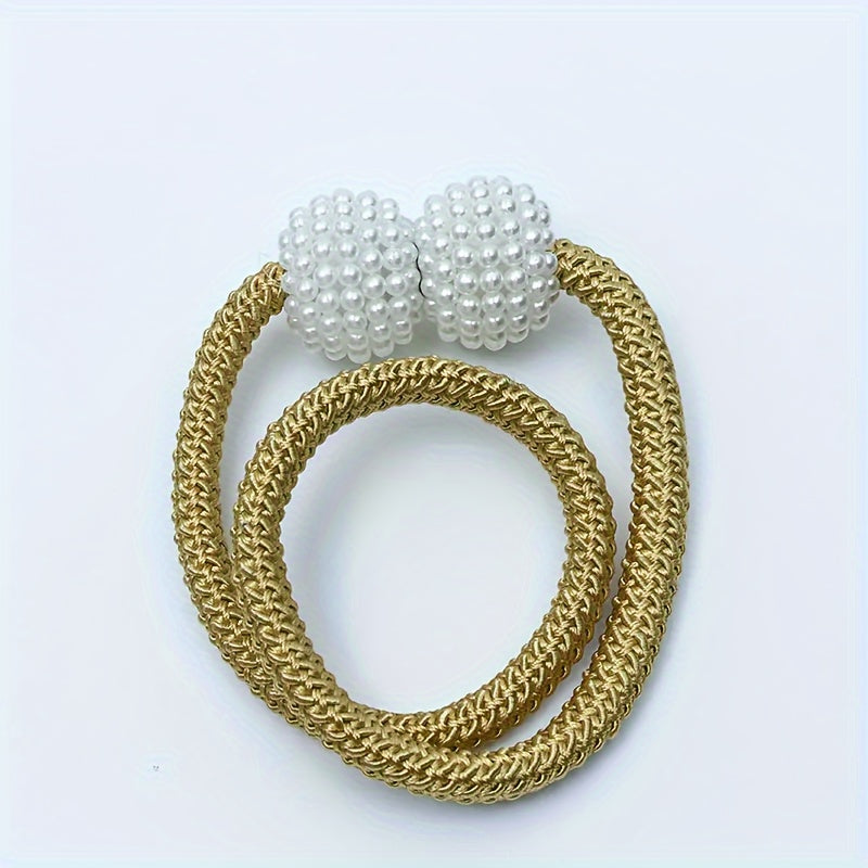 Magnetic Curtain Tiebacks Clips Rope Holdbacks for Draperies and Curtains