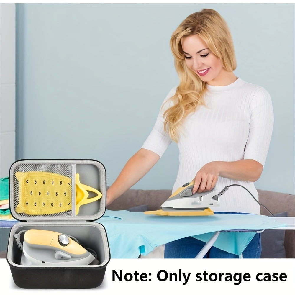 Travel Iron Organizer Case Durable EVA Gray Portable Storage with Mesh Pocket