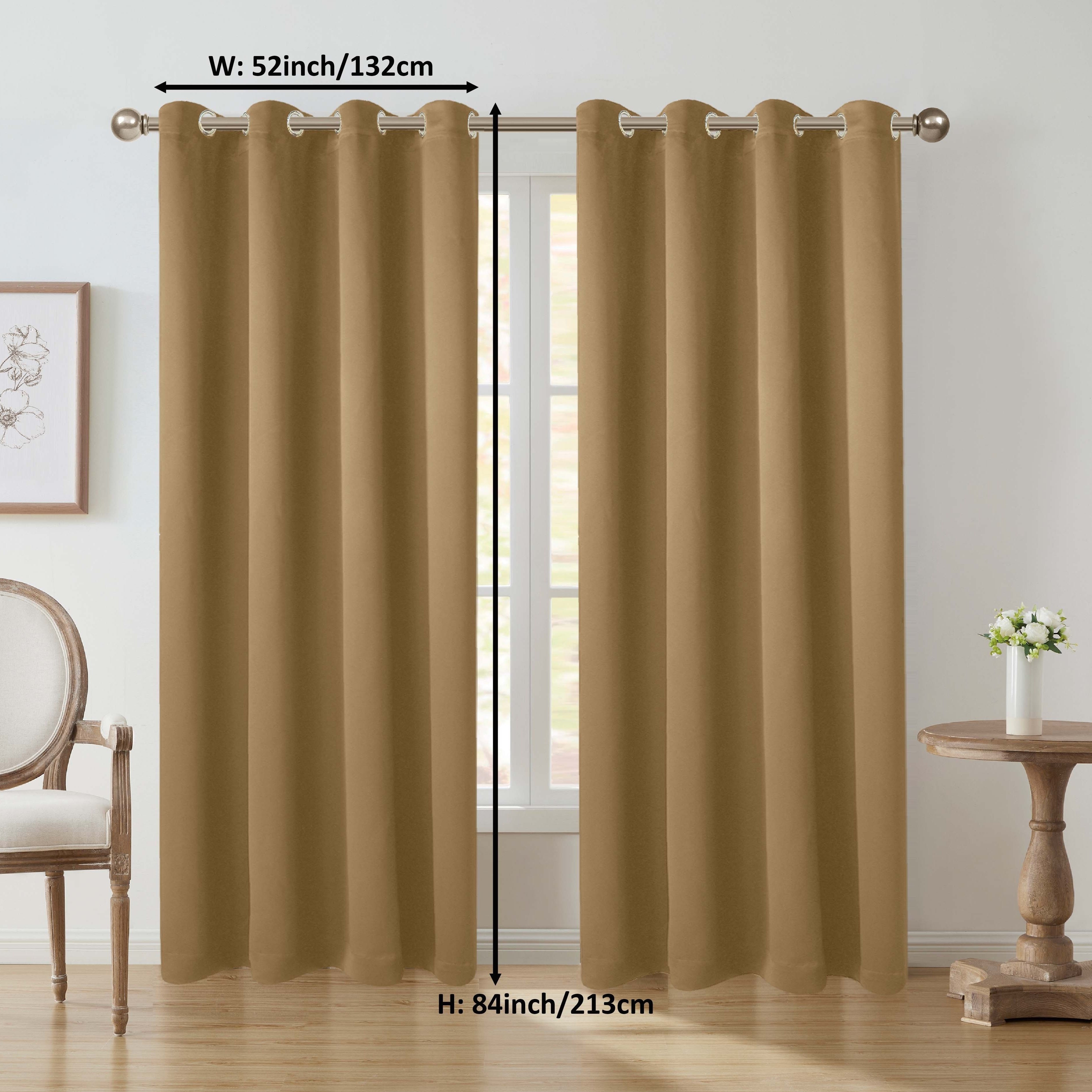 Blackout Curtain with Iron Rings Indoor Use 180g Dark Fabric