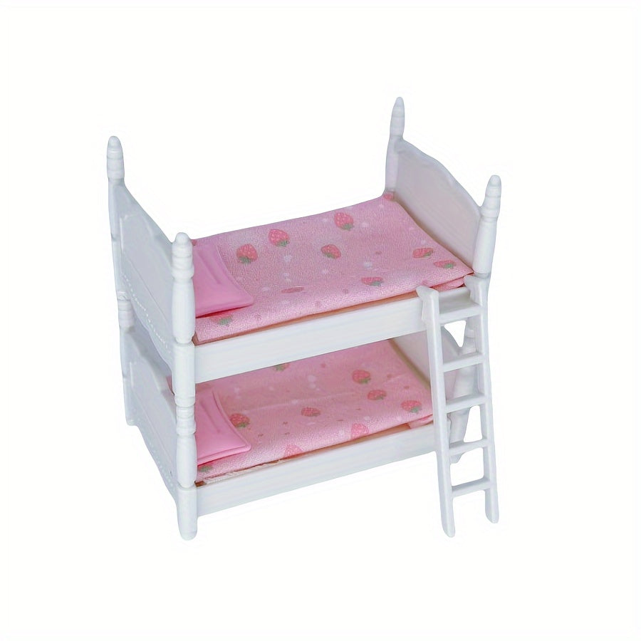 Modelo de litera de dormitorio miniatura para decoración y colección