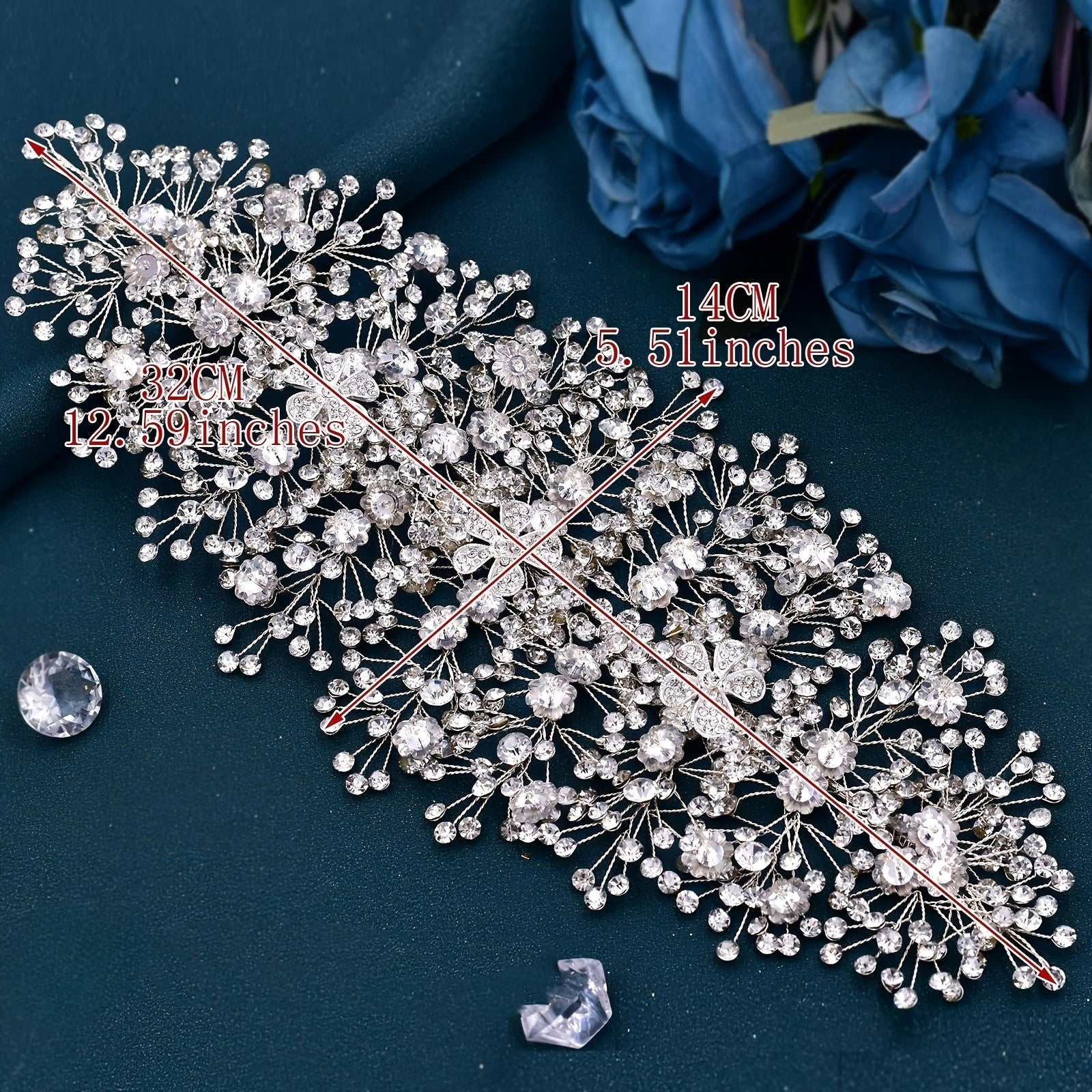 Women's Bridal Wedding Hair Jewelry Rhinestone Headpiece Accessories