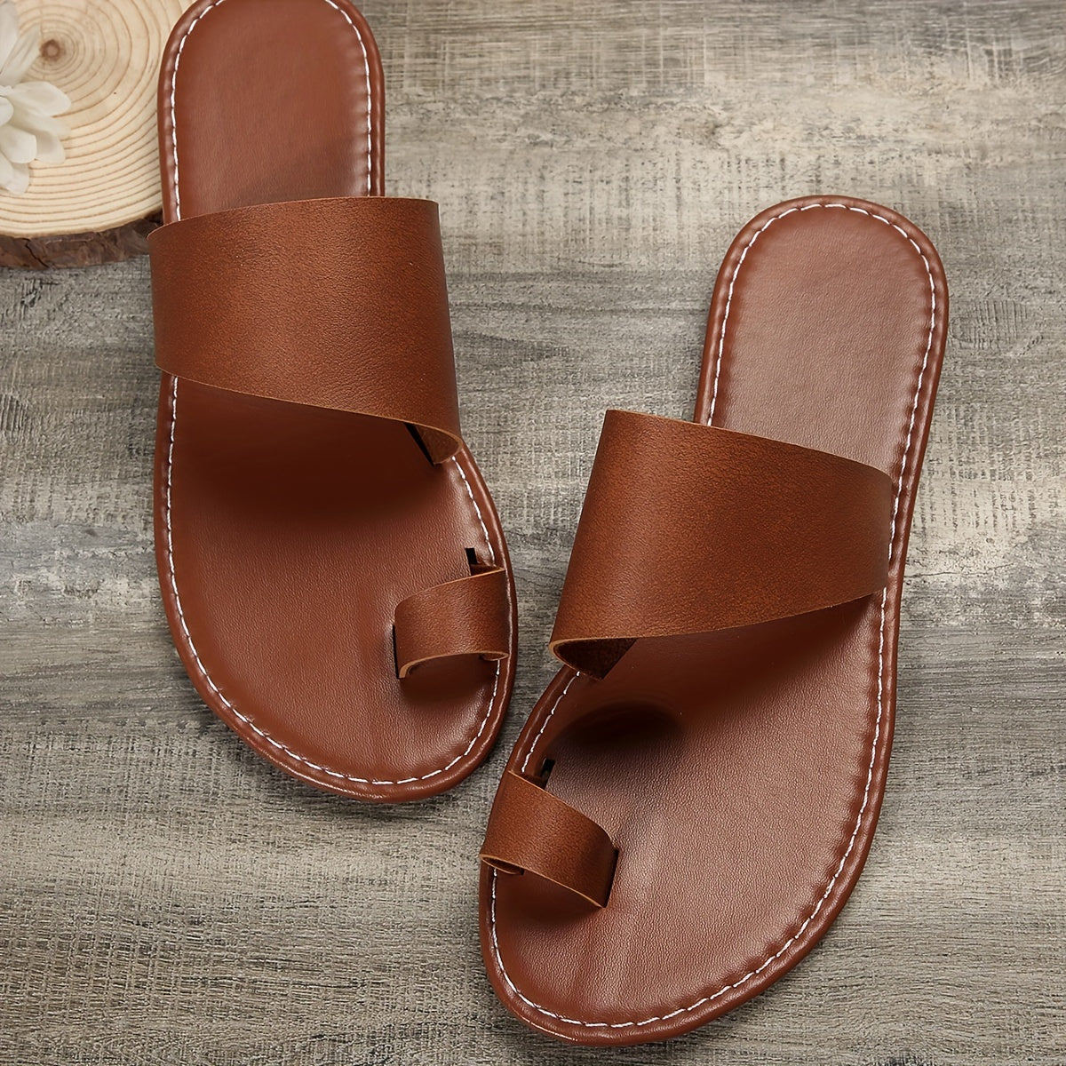 Women's Flat Sandals with Back Strap Breathable Slip-On For Casual Outdoor