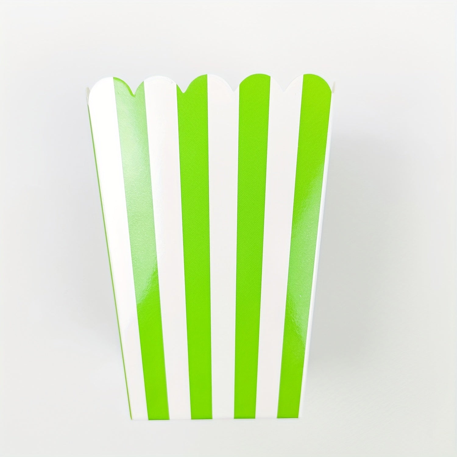 Striped Paper Popcorn Boxes Set of 12 for Parties and Snacks