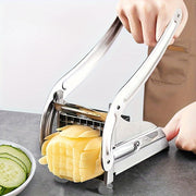 Cortador de papas de grado comercial de acero inoxidable con múltiples tamaños de cuchillas para patatas, zanahorias y pepinos