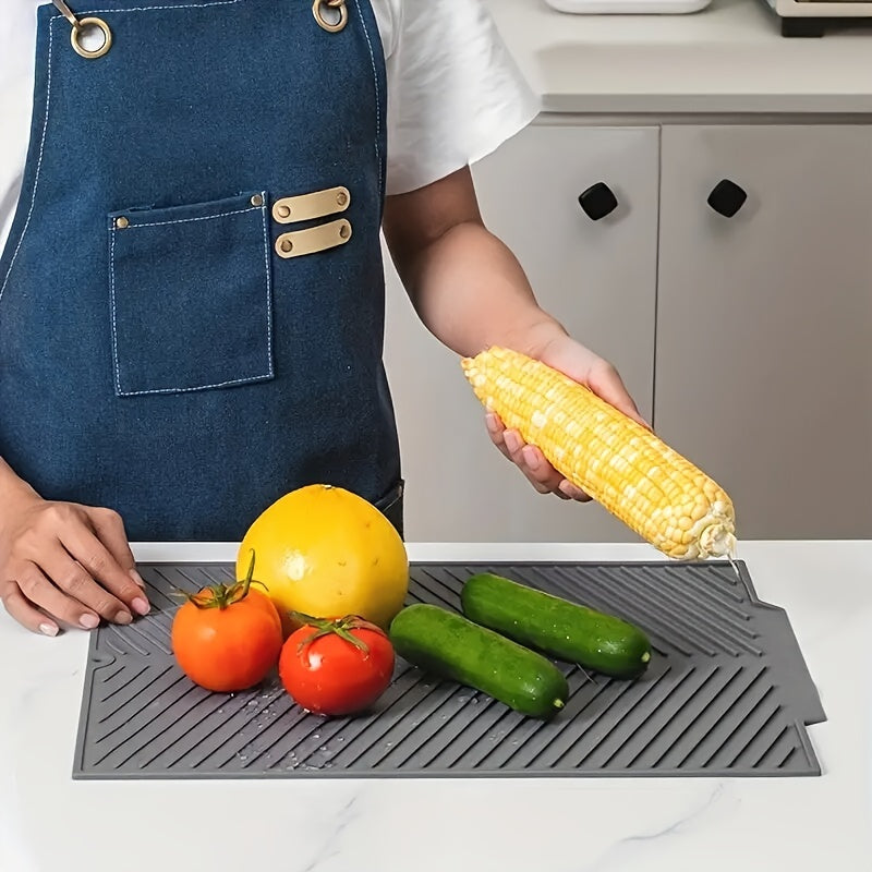 Large Silicone Dish Drying Pad Heat-Resistant Absorbent Countertop Mat
