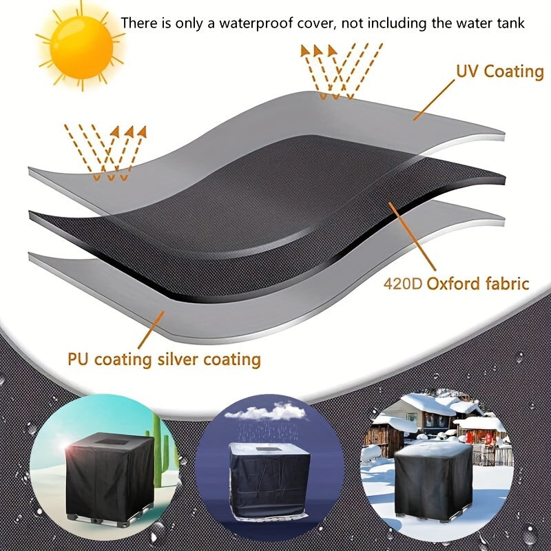 Waterproof UV Protective Cover for 1000L Container Lid 210D Oxford Outdoor