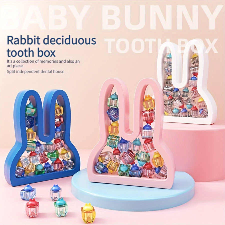 Kids Tooth Keepsake Box Bunny Shape ABS Resin Memory Storage for Children