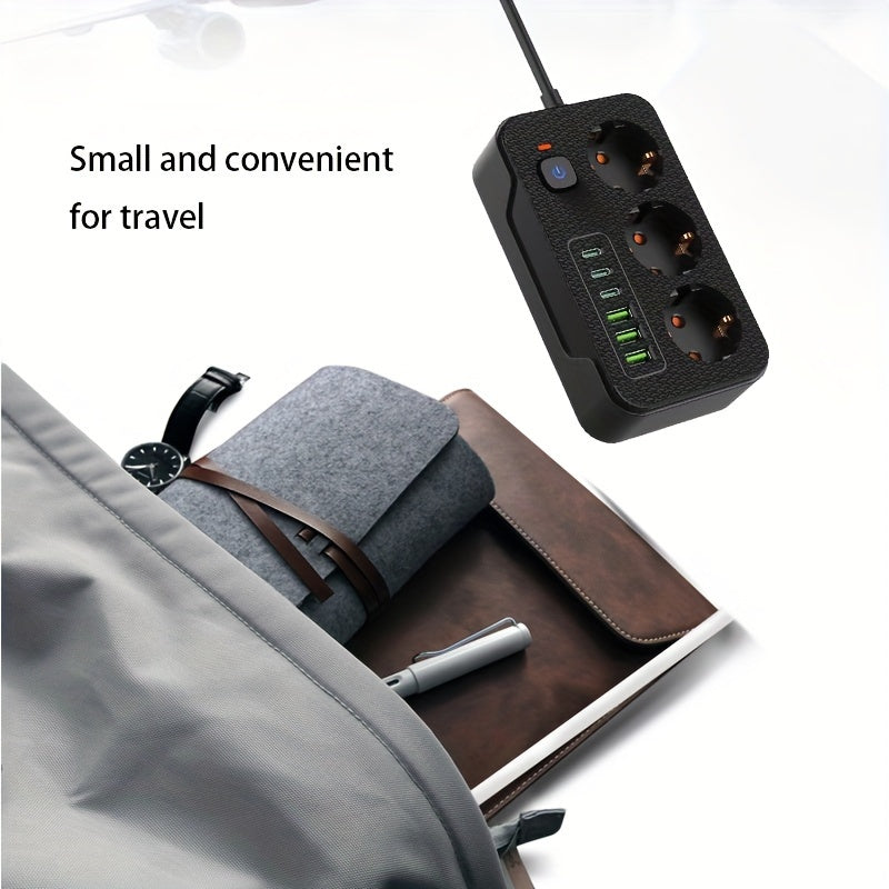 Yangi ko'p funksiyali quvvat taxtasi 3 ta quvvat rozetkasi va 3 ta USB-A va 3 ta TYPE-C qurilmalari bilan mos keladi. Avtomatik qisqa tutashuvdan himoya qilish xususiyatiga ega va turli sharoitlar uchun mos keladi.