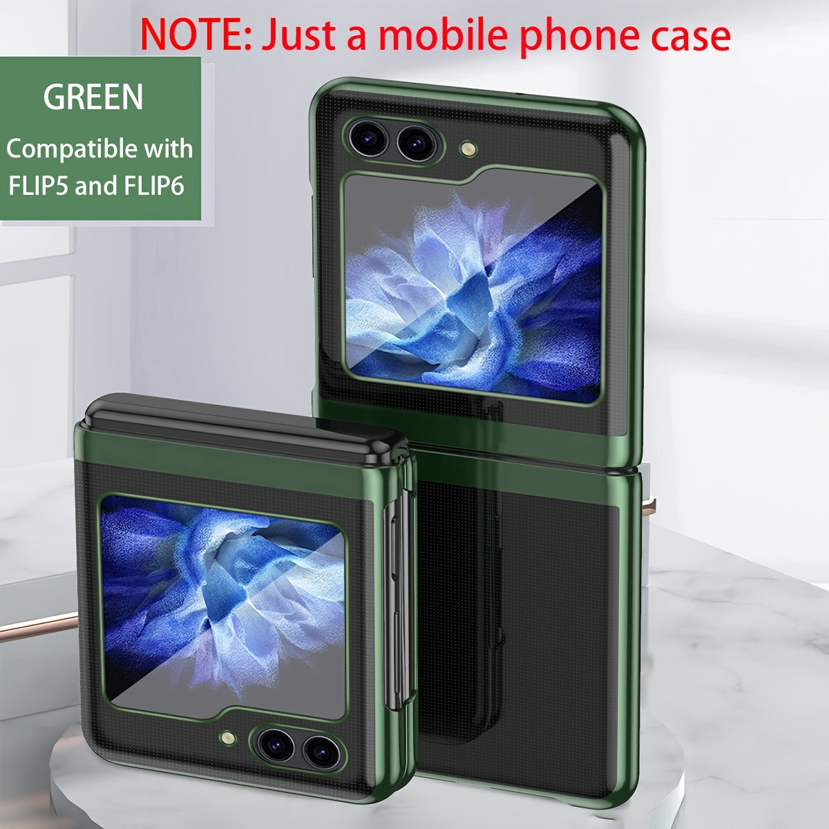 Electroplated Transparent Folding Phone Case for Samsung Galaxy Z Flip Series