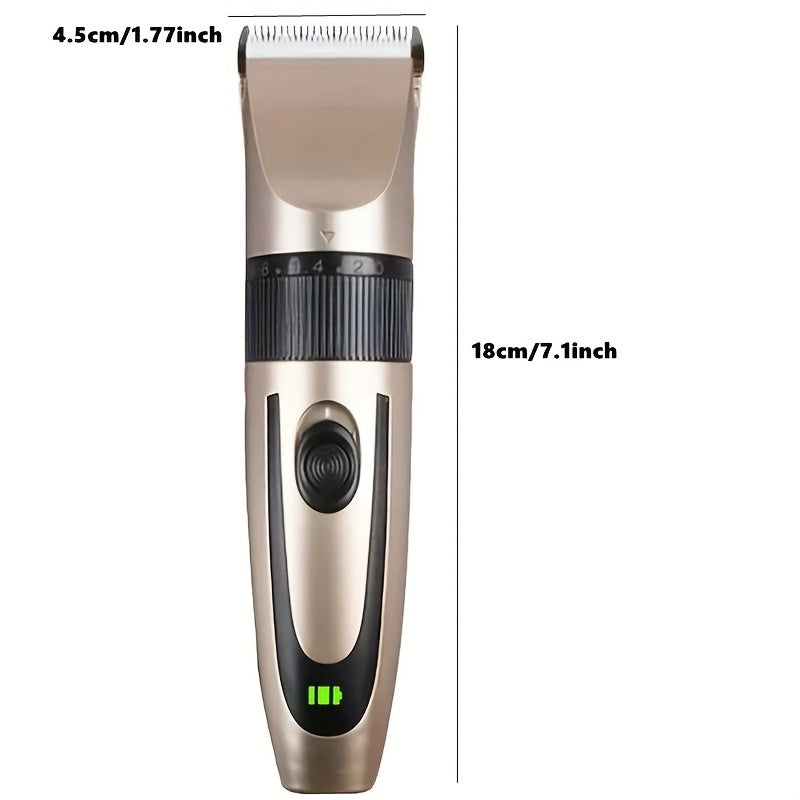 Cordless Hair Clippers for Men USB Rechargeable Low Noise High Power Hair Cutting Kit with Guide Combs