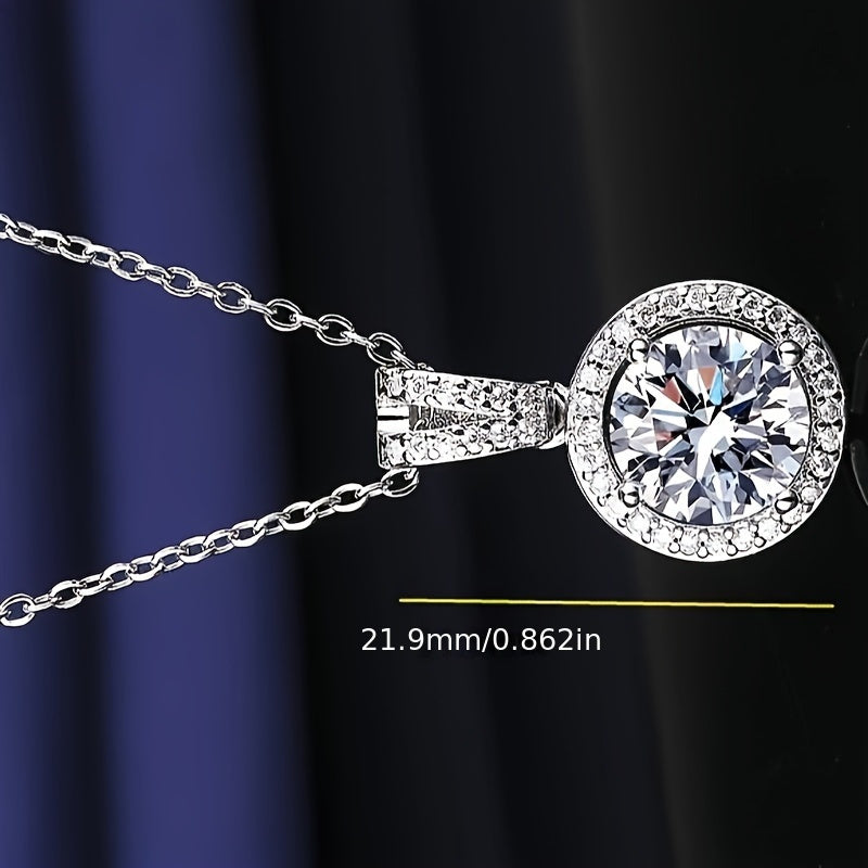 Moissanite Pendant Necklace 3 Carat Elegant Jewelry for Women