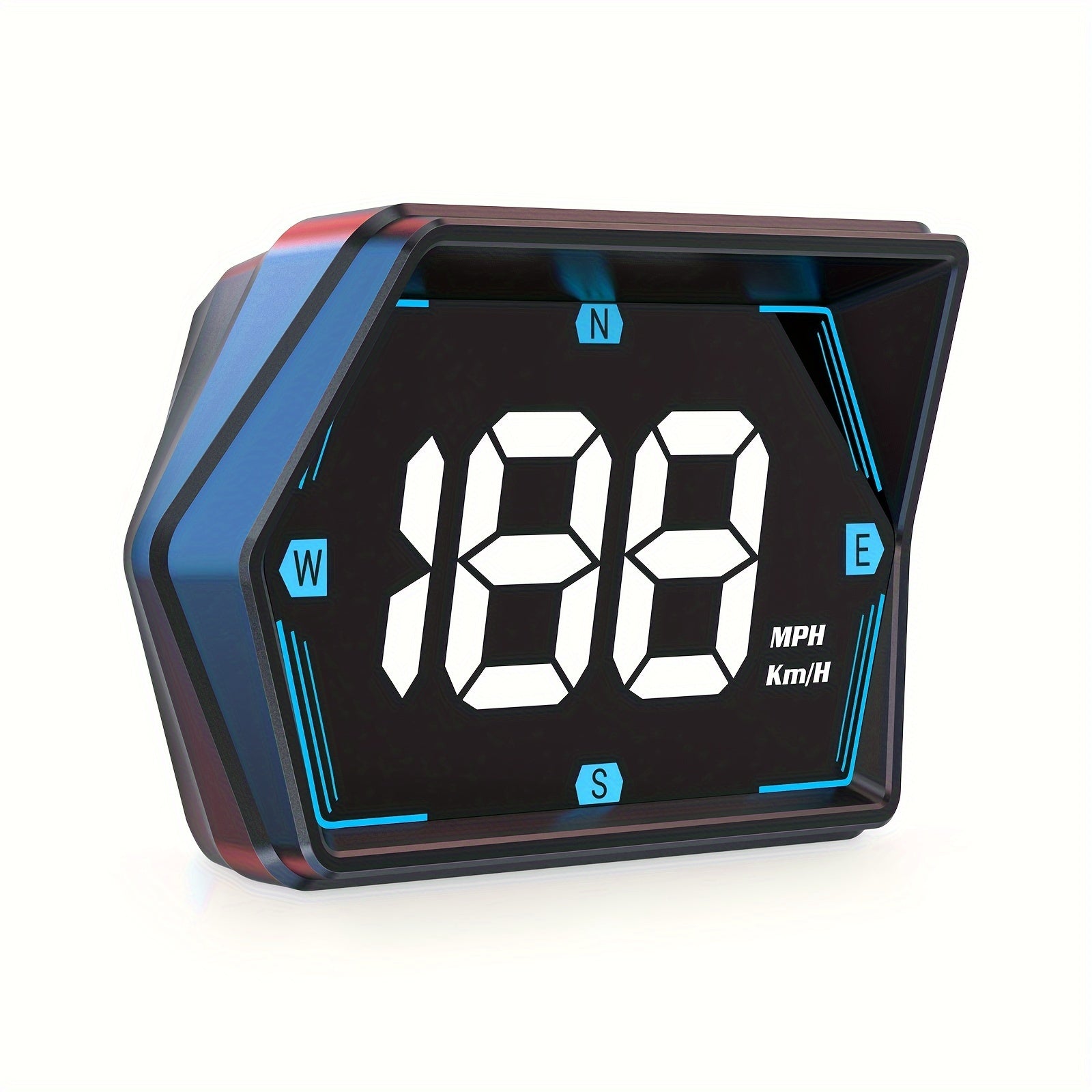Car HUD Head-Up Display Speedometer Odometer with Colorful Light, Auto Brightness