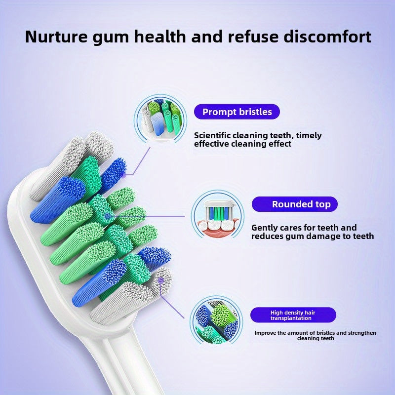 4-Pack Electric Toothbrush Replacement Heads – Universal Fit, Plaque Prevention