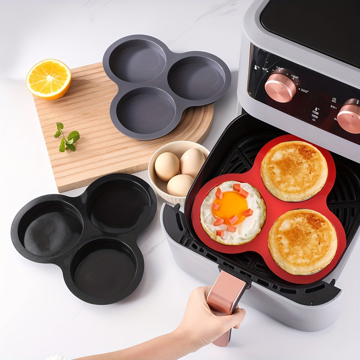 Air Fryer Egg Cooker and Cake Pan Set, Dishwasher Safe, Baking Tools