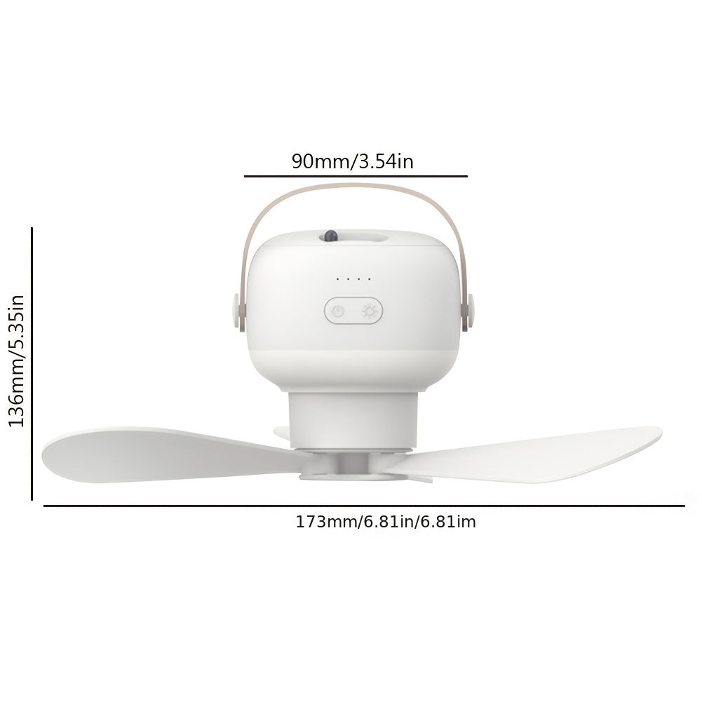 Rechargeable Camping Fan with Remote Control, Detachable Tripod, Hanging Hook