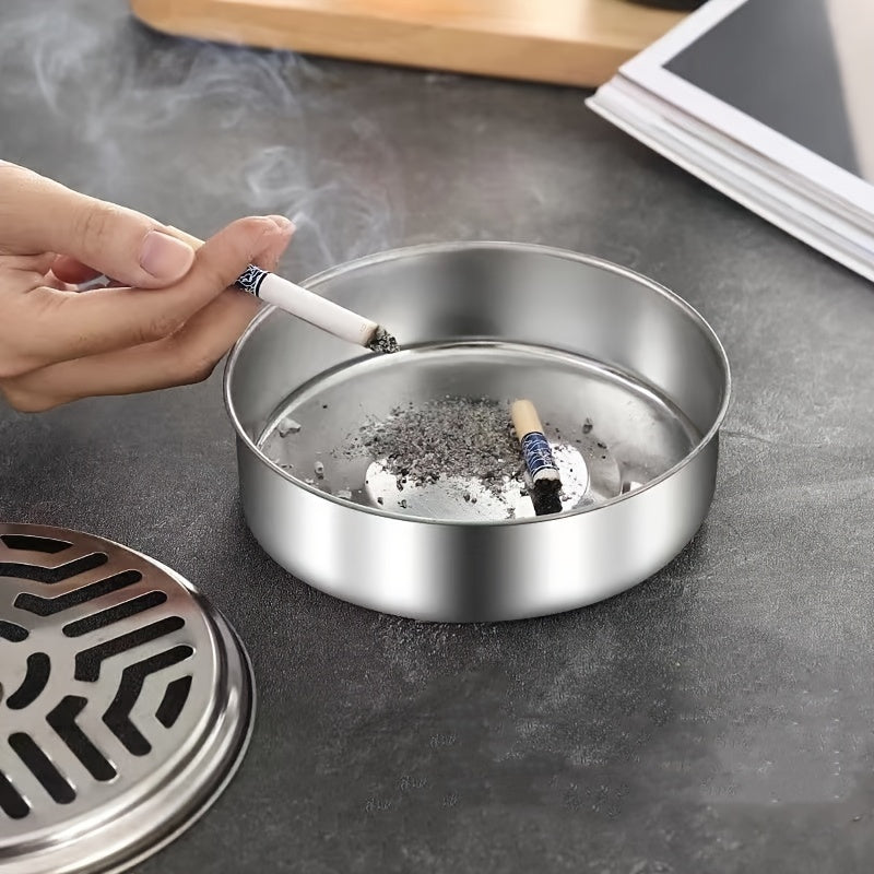 Stainless Steel Mosquito Coil Holder with Lid and Handle for Home Use