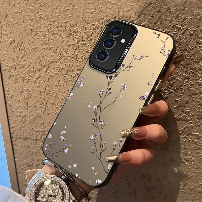 Spring Flowers Pattern TPU Phone Case for Samsung Galaxy A Series Anti-Fall Full Cover Acrylic Material