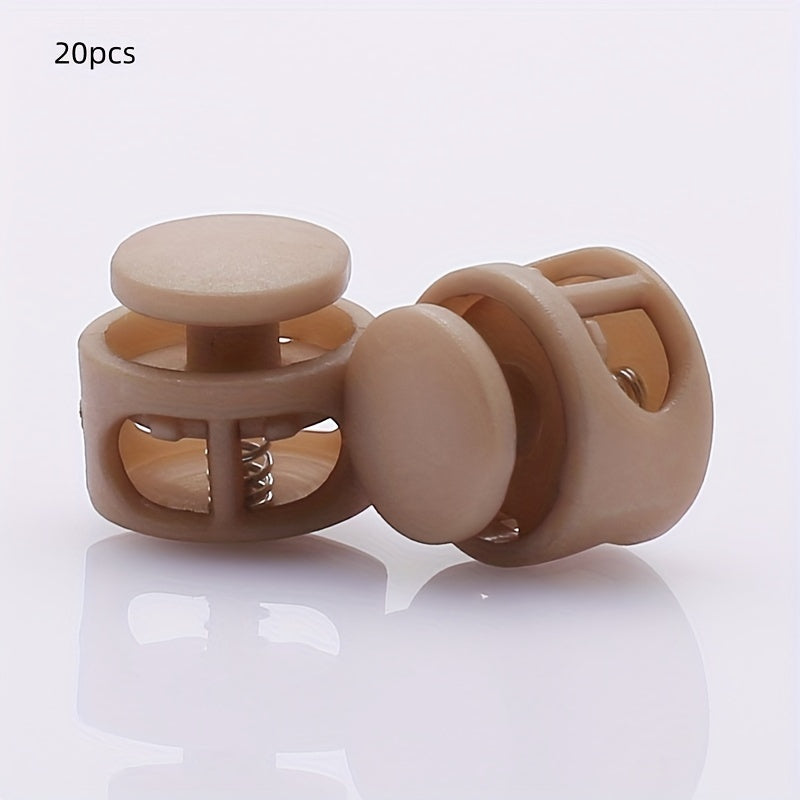 20 Pcs Color Nylon Spring Buckles for Shoes Luggage-Adjustable Buckles