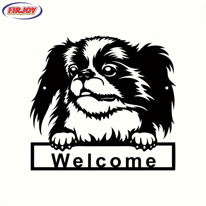 FIRJOY - Bo'sh it dizayni bilan noyob xush kelibsiz eshik belgisini osma, mehmonlarni kutib olish uchun mukammal