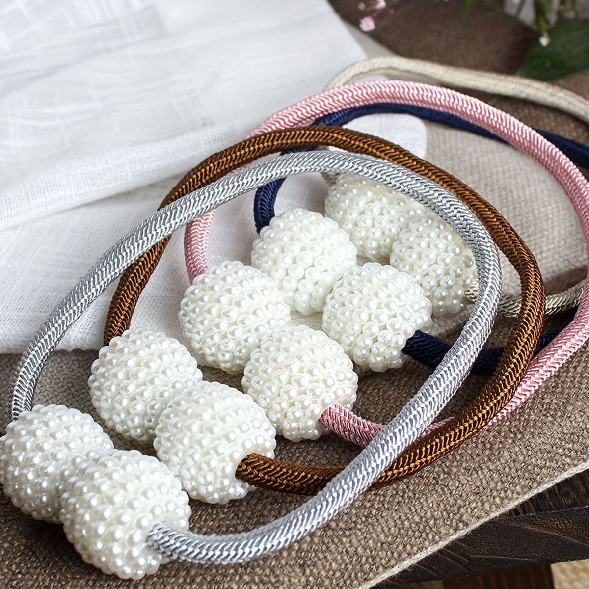 Magnetic Curtain Tiebacks 42cm Classic Design Set of Two for Living Room Bedroom Office