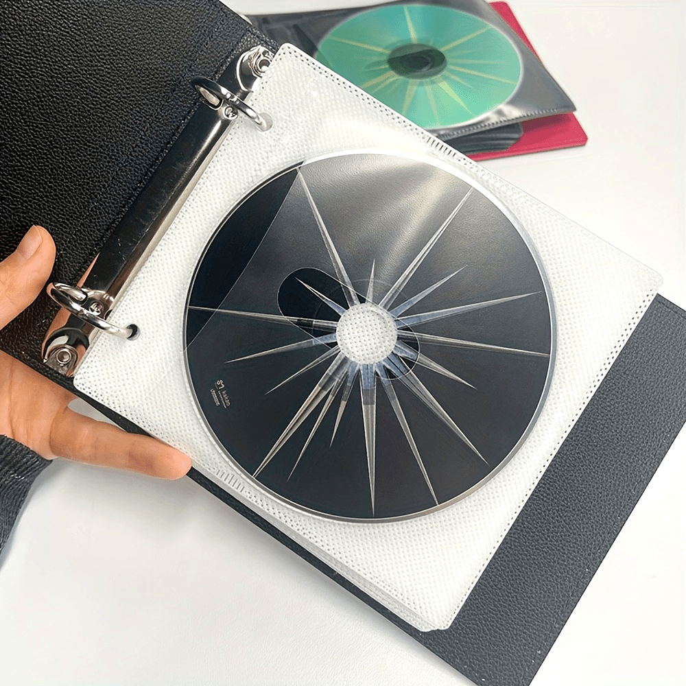 Vintage Style CD DVD Storage Book with 20 Pockets, Durable PU, Organizes Discs and Vinyl