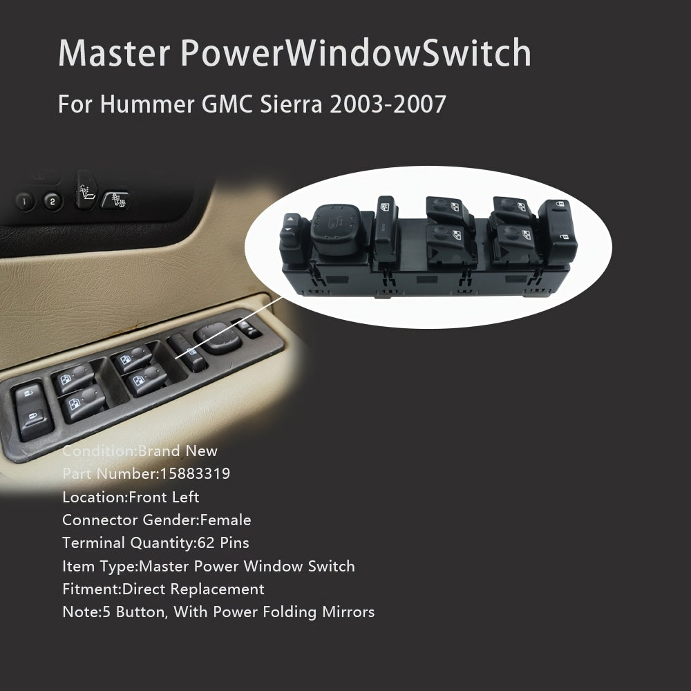 Power Window Control Module Front Driver Side for SUV Models 2003-2006