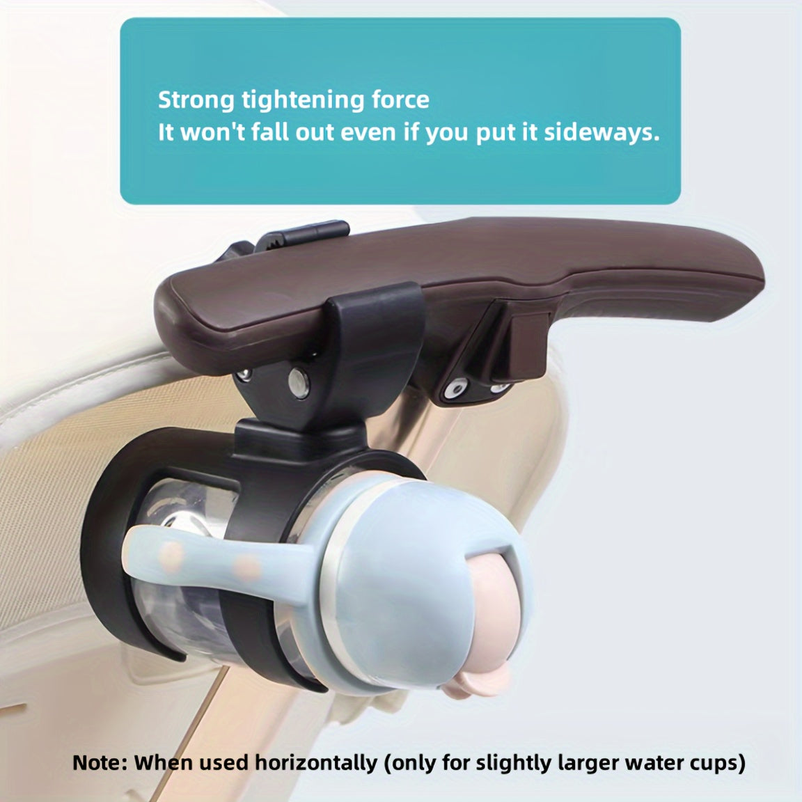 Sturdy Plastic Rotating Stroller and Bike Cup Holder for Outdoor Use