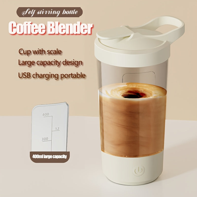 Portable Electric Mixing Cup Cordless Blender and Milk Frother for Smoothies