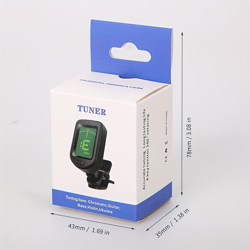 Chromatic Clip-On Guitar Tuner for Acoustic Electric Bass Violin Ukulele