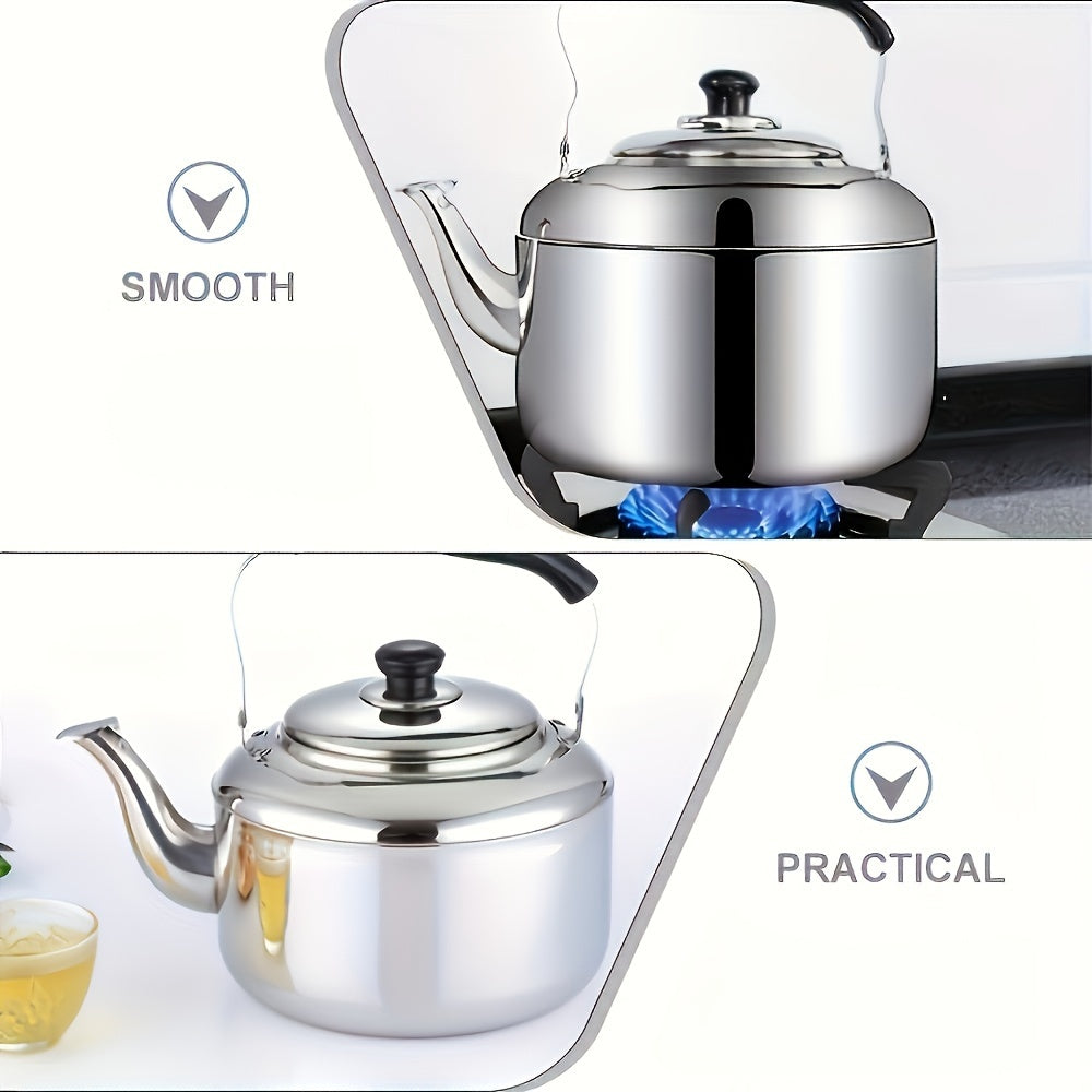 Stainless Steel Teapot 4.5L Induction and Open Flame Suitable for Kitchen and Restaurant