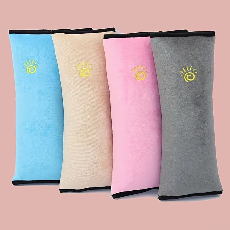 Cubierta de cinturón de seguridad para coche, protector de hombro de peluche con diseño de dibujos animados, almohada para dormir