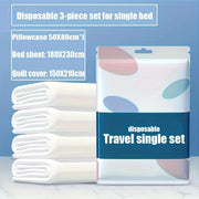 Geometric Printed Bedding Set for Single or Double Beds Includes Pillowcase Sheet Quilt Cover Non-Woven Fabric Machine Washable Stain-Resistant